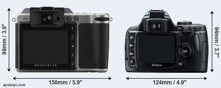 Comparison X1D or D40 rear