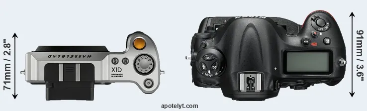 Compare X1D versus D4S top