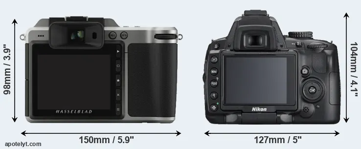 Comparison X1D or D5000 rear