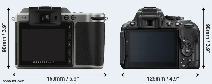 Comparison X1D or D5300 rear