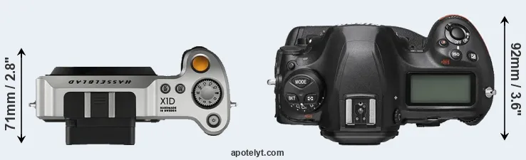 Compare X1D versus D6 top