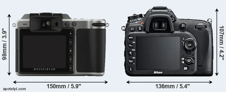 Comparison X1D or D7100 rear