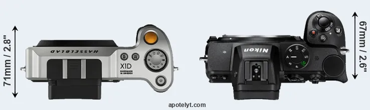Compare X1D versus Z5 top