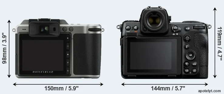 Comparison X1D or Z8 rear