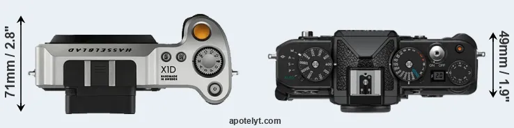 Compare X1D versus Zf top