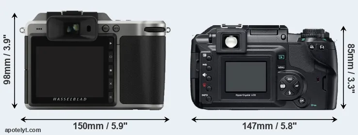 Comparison X1D or E-300 rear