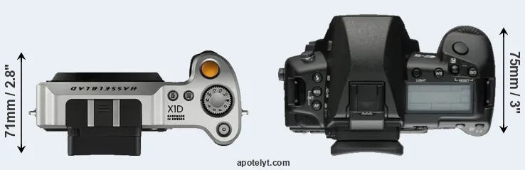 Compare X1D versus E-5 top