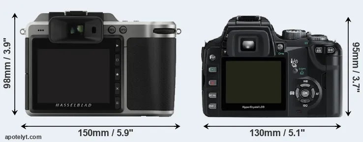 Comparison X1D or E-500 rear