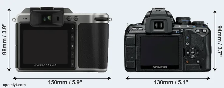 Comparison X1D or E-600 rear