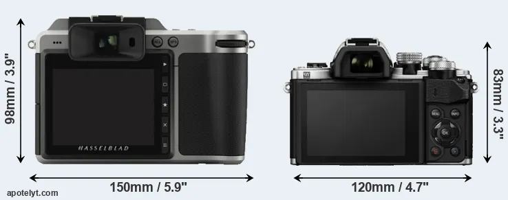 Comparison X1D or E-M10 II rear