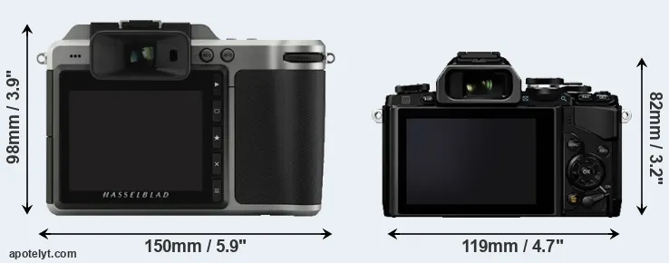Comparison X1D or E-M10 rear