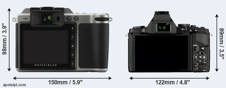 Comparison X1D or E-M5 rear