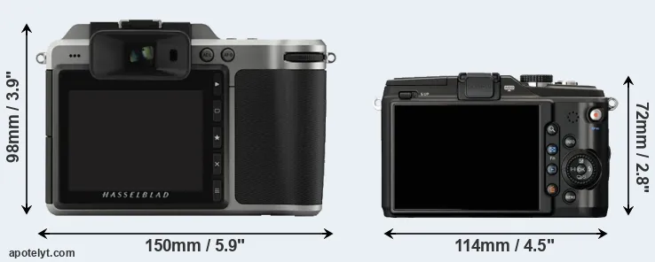 Comparison X1D or E-PL2 rear