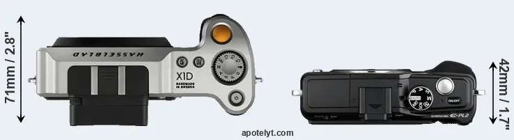Compare X1D versus E-PL2 top