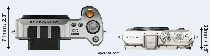 Compare X1D versus E-PL8 top