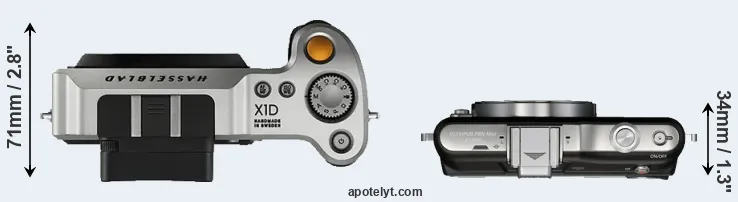Compare X1D versus E-PM1 top