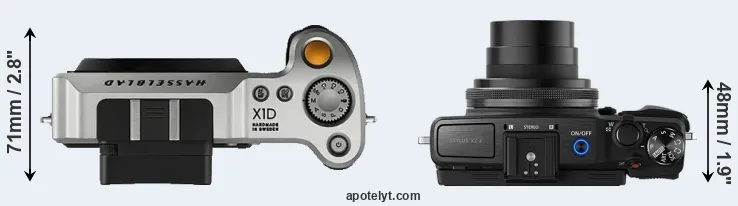 Compare X1D versus XZ-2 top