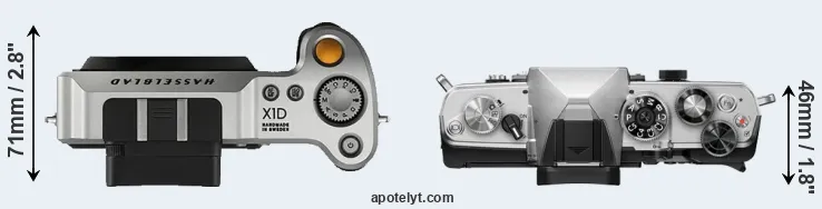 Compare X1D versus OM-3 top