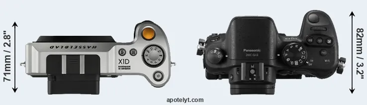 Compare X1D versus GH3 top