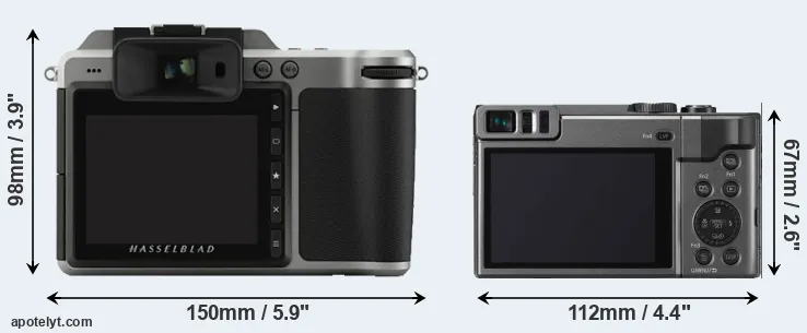 Comparison X1D or TZ90 rear