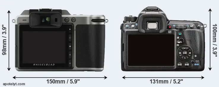 Comparison X1D or K-3 II rear