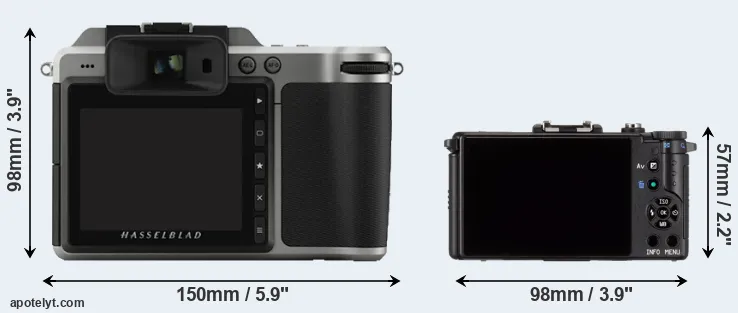 Comparison X1D or Pentax Q rear