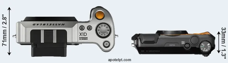 Compare X1D versus WG-6 top