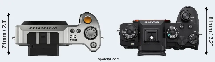 Compare X1D versus A1 top