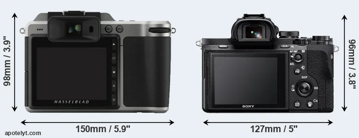 Comparison X1D or A7 II rear