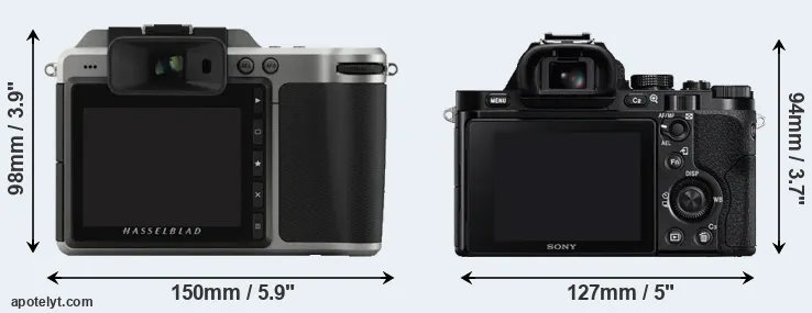 Comparison X1D or A7R rear