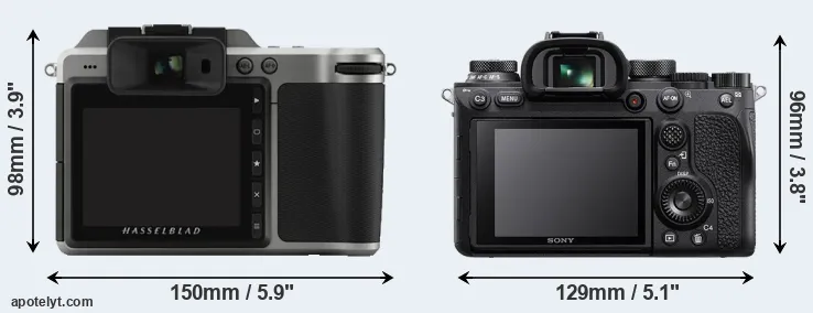 Comparison X1D or A9 II rear