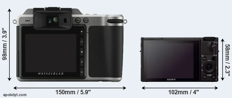 Comparison X1D or RX100 III rear