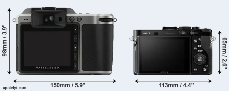 Comparison X1D or RX1R II rear