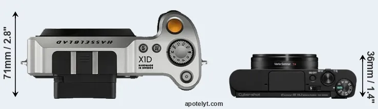 Compare X1D versus WX800 top