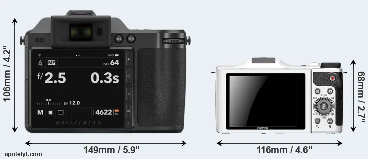 Comparison X2D 100C or S-1 rear