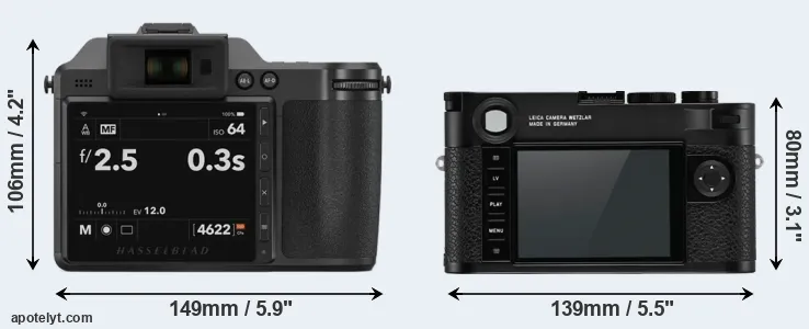 Comparison X2D 100C or M10-R rear