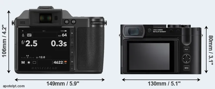 Comparison X2D 100C or Q3 rear