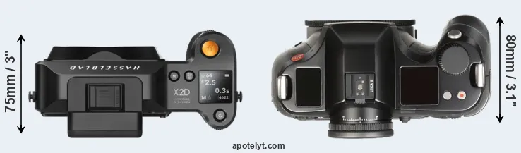 Compare X2D 100C versus S Typ 007 top