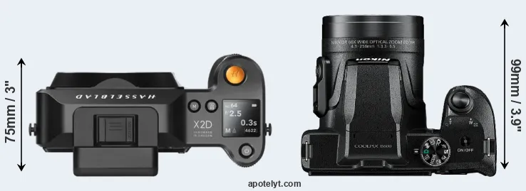 Compare X2D 100C versus B600 top