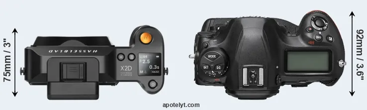 Compare X2D 100C versus D6 top