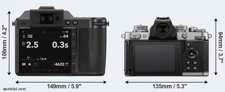 Comparison X2D 100C or Z fc rear