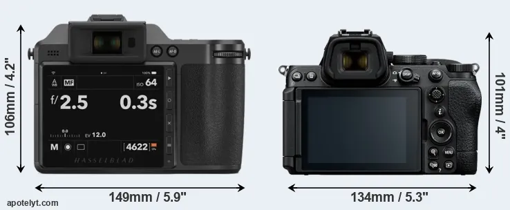 Comparison X2D 100C or Z5 II rear