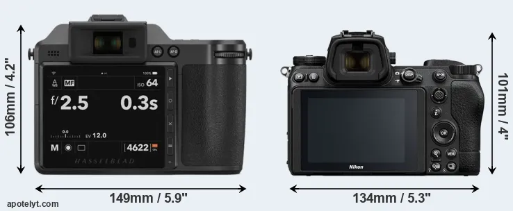 Comparison X2D 100C or Z7 II rear