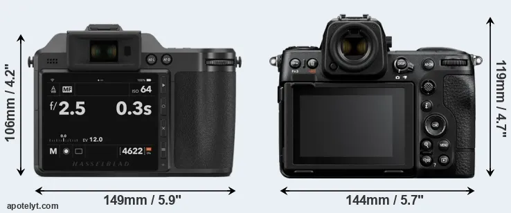 Comparison X2D 100C or Z8 rear