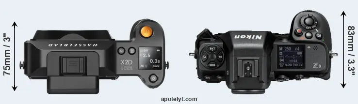 Compare X2D 100C versus Z8 top
