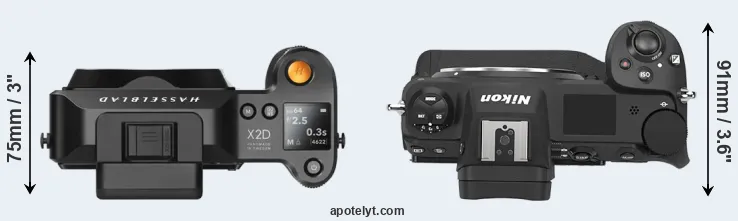 Compare X2D 100C versus Z9 top