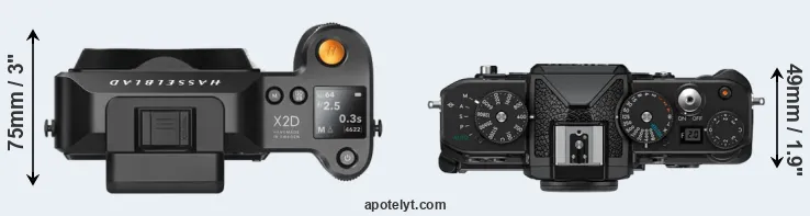 Compare X2D 100C versus Zf top