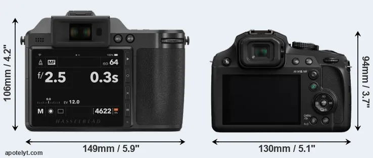 Comparison X2D 100C or FZ82 rear