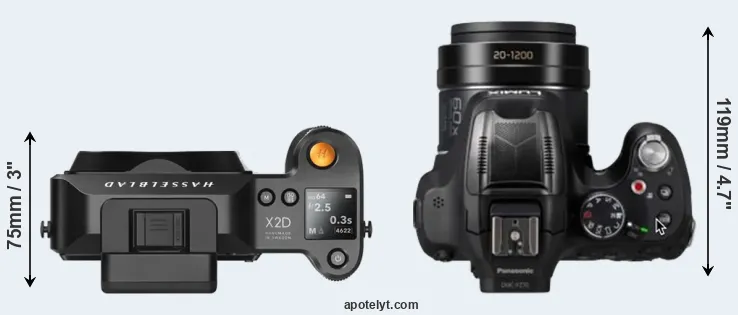 Compare X2D 100C versus FZ82D top