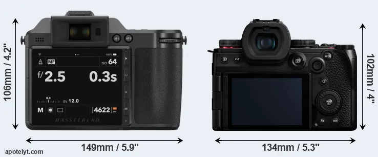 Comparison X2D 100C or G9 II rear